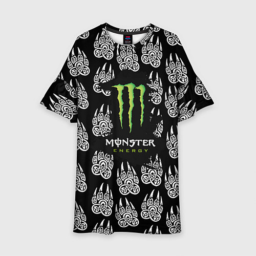 Детское платье Monster energy медвежьи лапы / 3D-принт – фото 1