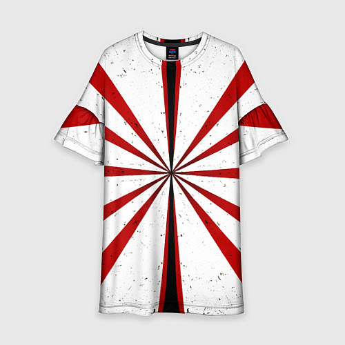 Детское платье Красно-белая мишень / 3D-принт – фото 1