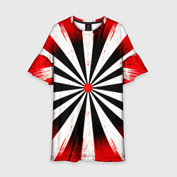 Детское платье Мишень красно-белая