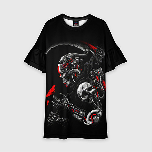 Детское платье Ронин самурай киборг / 3D-принт – фото 1