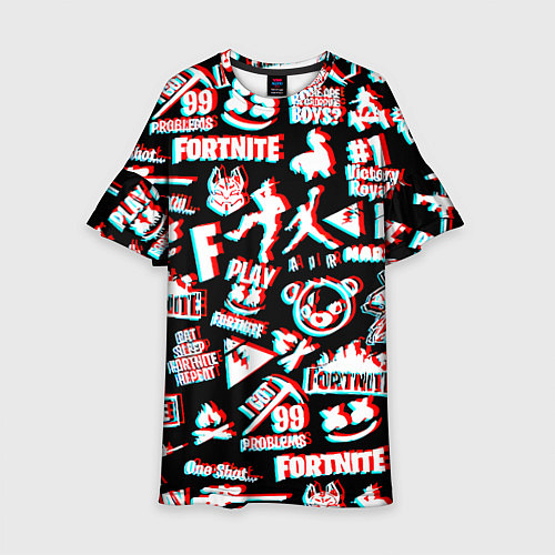 Детское платье Fortnite glitch game / 3D-принт – фото 1