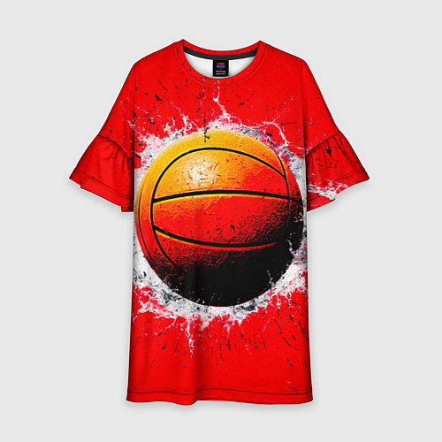 Детское платье Ватерполистский мяч на красном / 3D-принт – фото 1