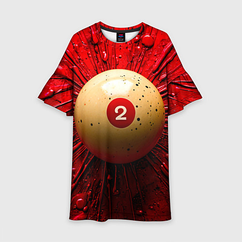 Детское платье Бильярдный шар на красном / 3D-принт – фото 1