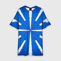 Платье клеш для девочки Синяя мишень, цвет: 3D-принт