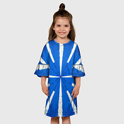 Платье клеш для девочки Синяя мишень, цвет: 3D-принт — фото 2