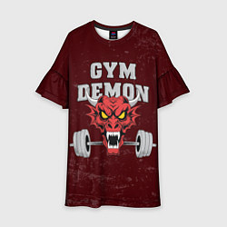 Платье клеш для девочки Gym demon, цвет: 3D-принт
