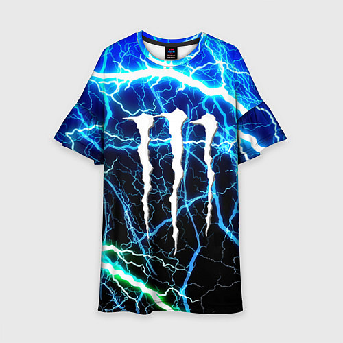 Детское платье Monster energy electro / 3D-принт – фото 1