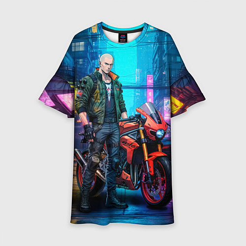 Детское платье One punch man cyberpunk 2077 / 3D-принт – фото 1