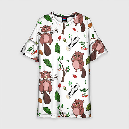 Детское платье Бобер и полено / 3D-принт – фото 1