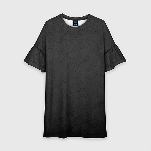 Детское платье Угольный серый текстурированный градиент / 3D-принт – фото 1