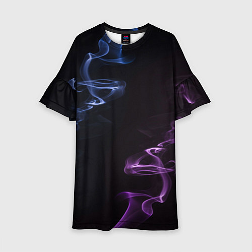 Детское платье Color black blue pink / 3D-принт – фото 1