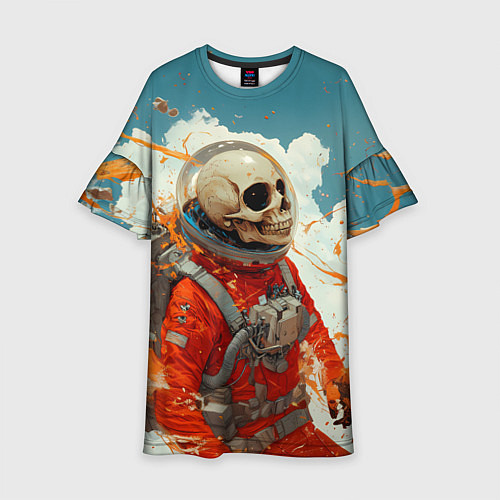 Детское платье Скелет в облаках из космоса / 3D-принт – фото 1