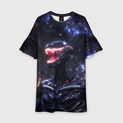 Платье клеш для девочки Чужой на фоне вселенной, цвет: 3D-принт