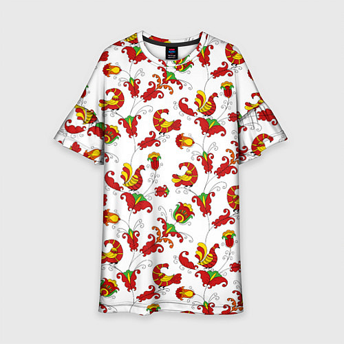 Детское платье Русский народный орнамент в стиле росписей Северно / 3D-принт – фото 1