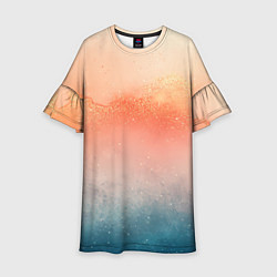 Детское платье Персиковый градиент текстура