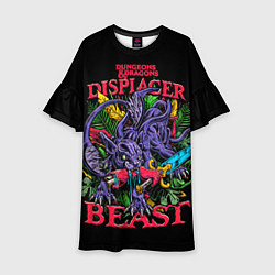 Платье клеш для девочки Displacer Beast dnd, цвет: 3D-принт