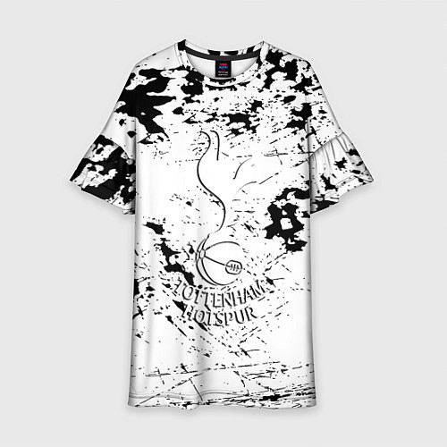 Детское платье Тоттенхэм черно белые краски / 3D-принт – фото 1