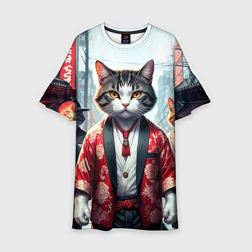 Детское платье Котики якудза / 3D-принт – фото 1