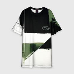 Платье клеш для девочки Subaru эмблема, цвет: 3D-принт