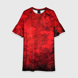 Детское платье Абстракция - red shabby wall