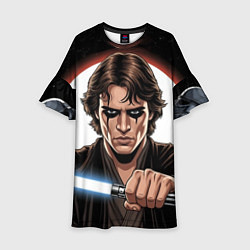 Платье клеш для девочки Энакин скайуокер звездные войны, цвет: 3D-принт