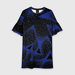 Платье клеш для девочки Triangles with dots, цвет: 3D-принт