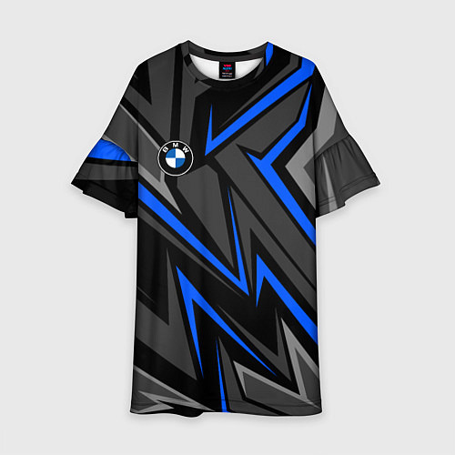 Детское платье BMW - blue line / 3D-принт – фото 1