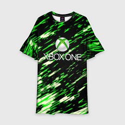 Платье клеш для девочки Xbox краски штрихи, цвет: 3D-принт