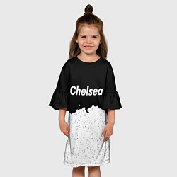 Платье клеш для девочки Chelsea ночь, цвет: 3D-принт — фото 2