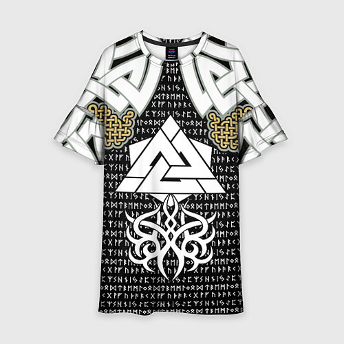 Детское платье Узор рун и символов / 3D-принт – фото 1