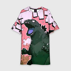 Детское платье Годзилла рычит