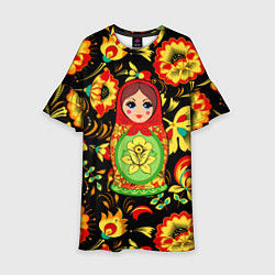 Детское платье Русский стиль с матрёшкой