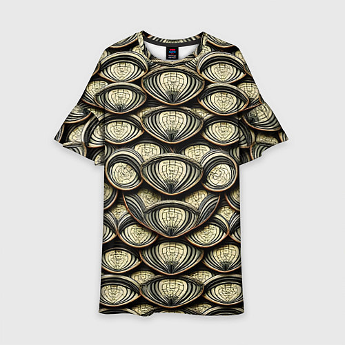 Детское платье Объемный египетский паттерн / 3D-принт – фото 1