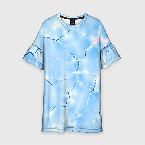 Детское платье Прозрачная голубая вода / 3D-принт – фото 1