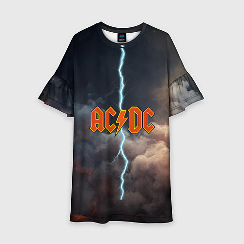 Детское платье ACDC логотип группы с молнией / 3D-принт – фото 1