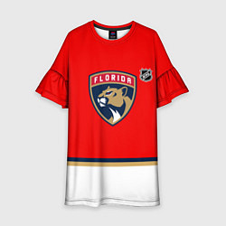 Платье клеш для девочки Флорида Пантерз хоккей, цвет: 3D-принт