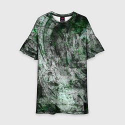 Детское платье Абстракция - grey emerald rock