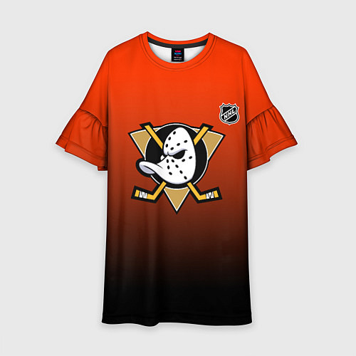 Детское платье Анахайм Дакс - оранжевый градиент / 3D-принт – фото 1