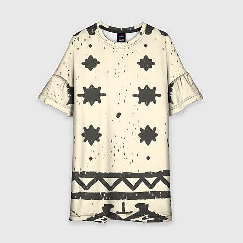 Детское платье Африканские примитивные узоры / 3D-принт – фото 1