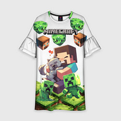 Платье клеш для девочки World of minecraft, цвет: 3D-принт