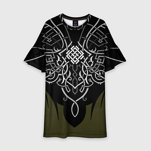 Детское платье Символика белобога - излучающая свет / 3D-принт – фото 1