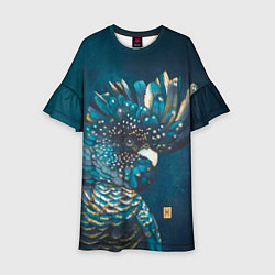 Детское платье Попугай акварельный - big picture