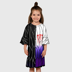 Платье клеш для девочки Monster energy steel, цвет: 3D-принт — фото 2