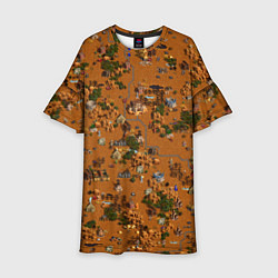 Платье клеш для девочки Земли Фабрики - Герои 3, цвет: 3D-принт