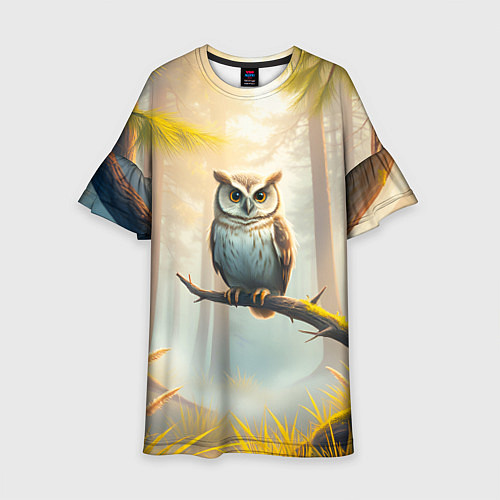 Детское платье Сова в мрачном лесу / 3D-принт – фото 1