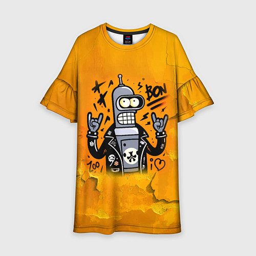 Детское платье Cool Bender - graffiti / 3D-принт – фото 1