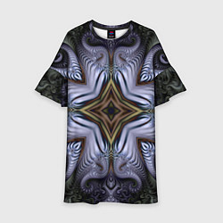 Платье клеш для девочки Абстракция дня, цвет: 3D-принт