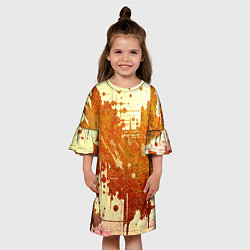 Платье клеш для девочки Абстракция - sunspot, цвет: 3D-принт — фото 2