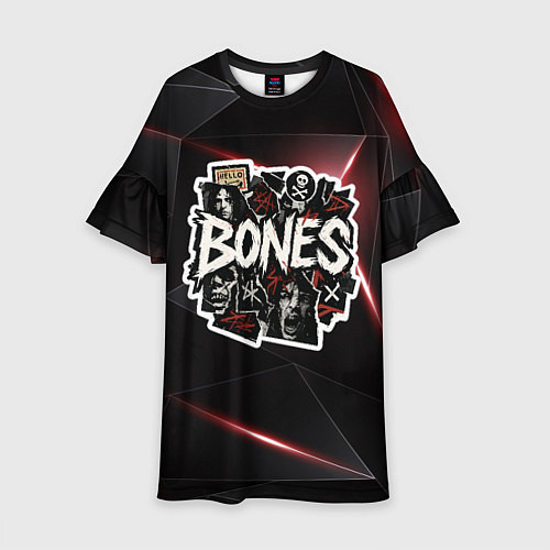 Детское платье Bones logo stickers / 3D-принт – фото 1