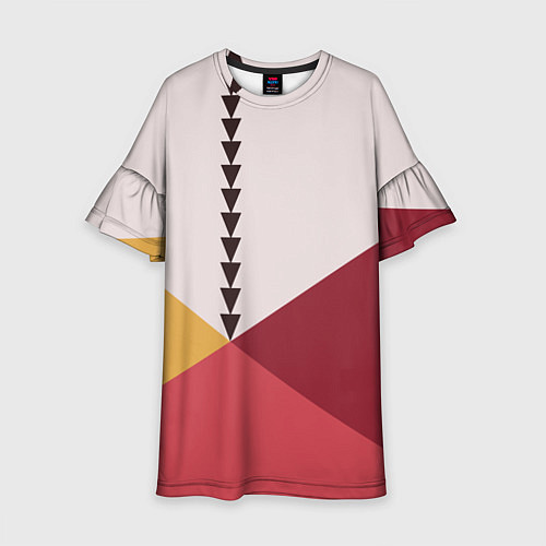 Детское платье Колор-блок фруктовый чиа пудинг / 3D-принт – фото 1